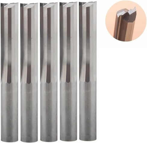 5pcs 6mm شانك اثنين من المزامير أجهزة التوجيه المستقيمة لخشب CNC قواطع نقش مستقيمة كاربيد طاحونة قطع in Saudi Arabia