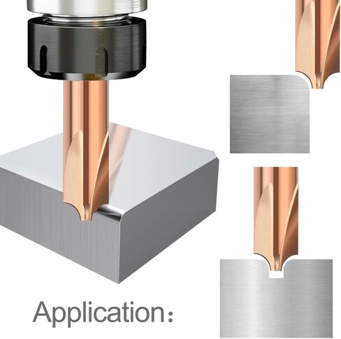 8mm 10mm Shank Milling Cutter R0.5-R5.0 Radius Corner Rounding End Mill Carbide CNC Machine Router Bit(R0.75xD4x50L) in Saudi Arabia