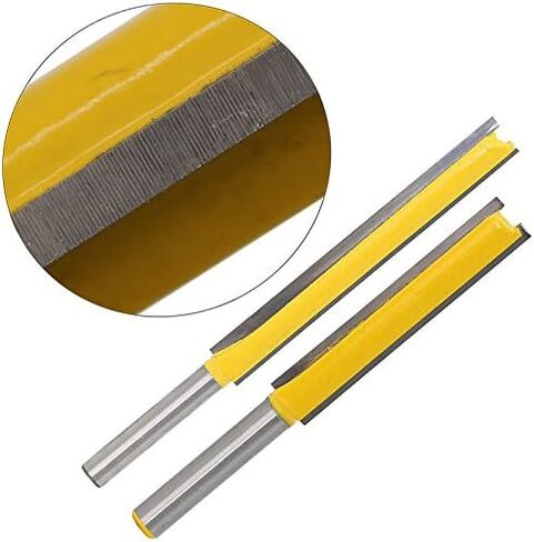 1/4 6.35 Shank Cleaning Bottom Router Bit Cutter CNC Woodworking Clean Bits Straight End Mill Trimmer Cutting Tools(6.35x9.52x130mm) in Saudi Arabia