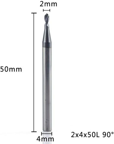 2-12mm spot spot port 2 flute Chamfer Mill 90 درجة stub Start Center Bit CNC جهاز التوجيه بتات طحن الطحن Carbide End Mill (2xd4x50lx90degree) in Saudi Arabia