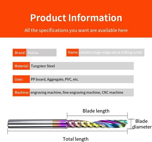 3.175mm Shank Spiral Router Bits Single Flute Milling Cutter Tin CoatingTungsten Carbide End Mill Engraving CNC Tools(207221406) in Saudi Arabia