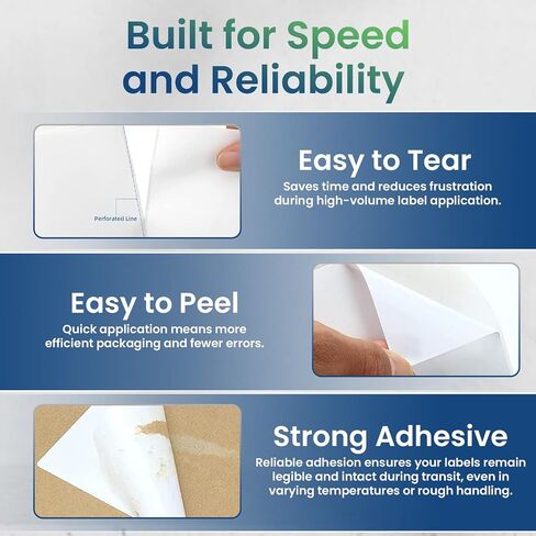 4x6 Direct Thermal Labels – Shipping Labels Compatible with Thermal Label Printer – Highly Adhesive and Waterproof Printer Paper – 8-Pcs Roll Pack, 2,000 Label Sheets in Saudi Arabia