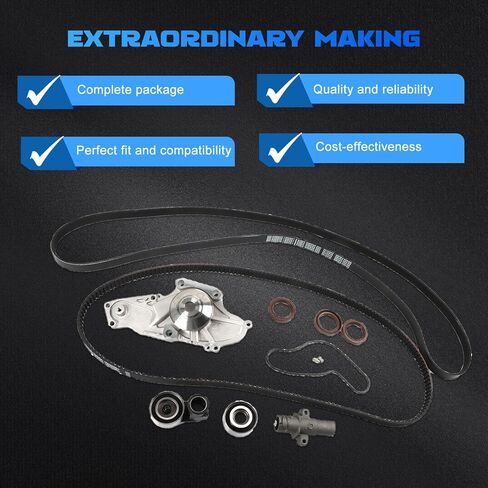 TS26296 Engine Timing Chain Kit TCKWP296 Timing Chain Kit Fits for 1998-2005 Beetle, 1998-2005 Golf 2.0L, Replace OE ITM296 WPK41127 in Saudi Arabia
