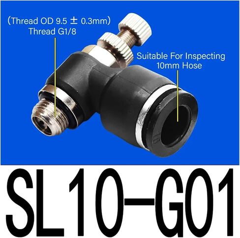 1 PCS SL4 6 8 10 12MM موصل الهوائية السريعة الوصي M5 G Thread 1/8 "1/4" 3/8 "1/2" صمام التحكم في سرعة الهواء (SL12-G04) in Saudi Arabia