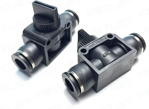 1 PCS Manual Valve HVFF Valve HVU Quick Air Connector HVFF 1/4 ، HVFF3/8 ، HVFF1/2 One-Touch Pneumatic Valve (9.52mm) in Saudi Arabia