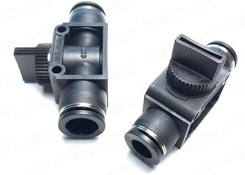 1 PCS Manual Valve HVFF Valve HVU Quick Air Connector HVFF 1/4 ، HVFF3/8 ، HVFF1/2 One-Touch Pneumatic Valve (9.52mm) in Saudi Arabia