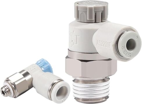 1 PCS AS1201F AS2201F 3201F speed controller with one-touch connector outlet throttle valve pneumatic connector(M5-04A) in Saudi Arabia