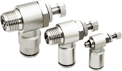1 PCS SL4/6/8/10/12mm all-copper nickel-plated quick-insertion trachea cylinder speed control valve throttle valve external thread(SL12-01) in Saudi Arabia