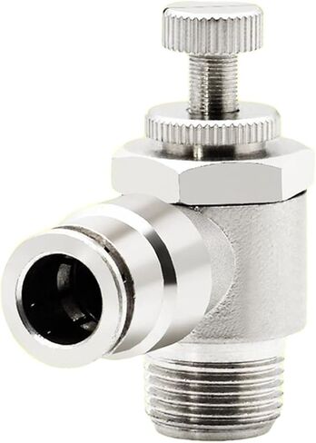 1 PCS SL4/6/8/10/12mm all-copper nickel-plated quick-insertion trachea cylinder speed control valve throttle valve external thread(SL12-01) in Saudi Arabia