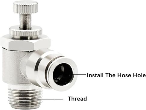 1 PCS SL4/6/8/10/12mm all-copper nickel-plated quick-insertion trachea cylinder speed control valve throttle valve external thread(SL12-01) in Saudi Arabia