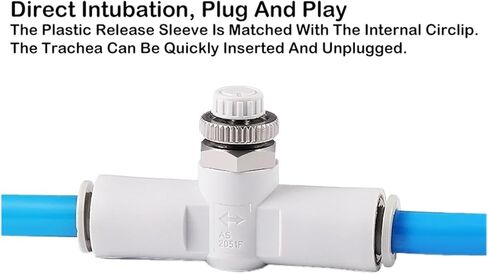 6 PCS صمام أنبوب خانق/أنبوب العادم صمام خنق AS1001F/2001F/2051F/3001F-04/06/08/10/12 (2001F-04 (Old)) in Kuwait