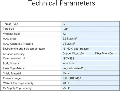 AC3010-03 ضاغط مضخة الهواء ضاغط زيت منظم البخار مصاصة البخار الفاصل الهوائي مزود تصريف دليل تصريف الفاصل الزمني (مرشح النحاس ، AC3010-03 PC6-03) in Saudi Arabia