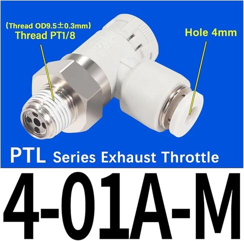 1 Pcs PTL pneumatic joint cylinder throttle valve push lock joint PTL4-01A-M/6-01A pneumatic speed regulating valve(PTL4-01A-M) in Kuwait