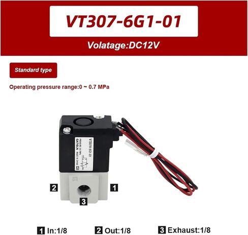 VT307 series 3-way solenoid valve direct-acting poppet valve VT307-5G1-01 vacuum VT307V-5G1-01 high-frequency valve(VT307V-5G1-01) in Saudi Arabia