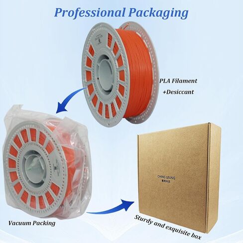 خيوط الطابعة ثلاثية الأبعاد ، خيوط PLA عالية السرعة ، دقة الأبعاد +/- 0.03 مم ، PLA ، PLA 1 كجم (2.2 رطل) لكل لفة ، تناسب معظم طابعات FDM 3D (أصفر برتقالي) in Kuwait