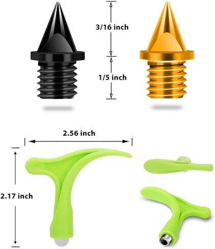 3/16 Inch Track Spikes, 120 Pieces Steel Shoe Spikes Replacements and Spike Wrench for Sports Running Track Shoes in Kuwait