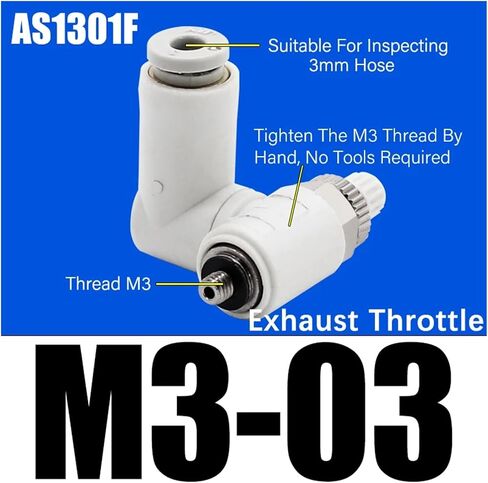 1 piece pneumatic joint speed regulating valve air joint pipe joint AS1301F/2301F/3301F/4301F-M5 01 02 03(AS1311F-M3-04) in Saudi Arabia