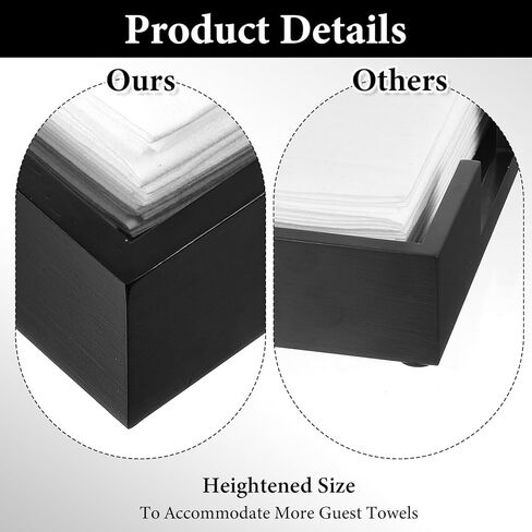 Molain 2 Pack Paper Towel Holder Countertop, 2 Inch Tall Wood Guest Napkin Dispenser Flat Napkin Basket Sink Tray Toilet Tank Topper for Home Kitchen Bathroom Desk Counter Drawers Hotel Cocktail Party in Saudi Arabia