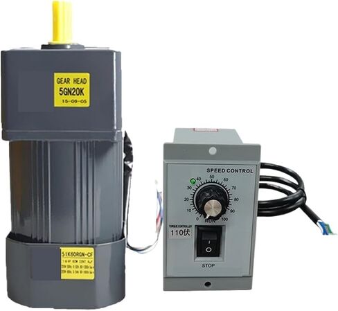 asynchronous motor 60W 110V AC Gear Motor With Speed Regulator 5IK60RGN-AF High Torque Adjustable Speed Asynchronous Motor Shaft Diameter 15mm(0-22 RPM) in Saudi Arabia
