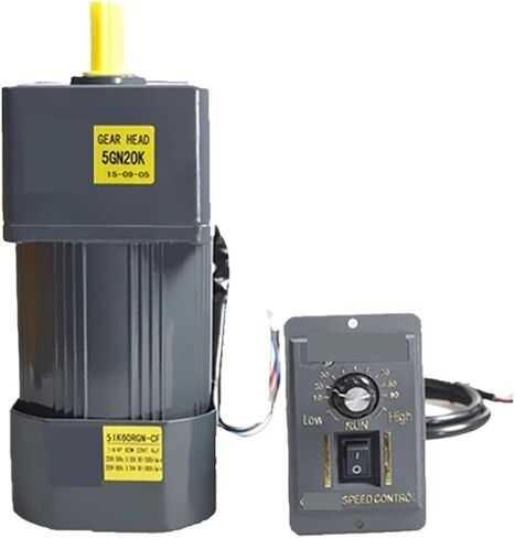 محرك غير متزامن 60W 220V AC ترس مع منظم السرعة 5IK60RGN-CF عزم الدوران العالي القابل للتعديل قطر العمود المحرك غير المتزامن 15 مم (0-108RPM) in Saudi Arabia