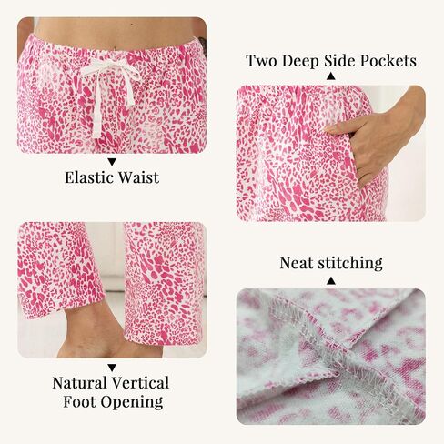 U2SKIIN WOMENS FLANNEL 100 ٪ Cotton Pajama Pants Lightweight Sleeper Bottoms PJ مع جيوب مطبوعة in Saudi Arabia