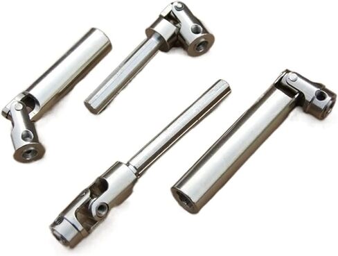 Universal Joints Diameter 12mm Length 81mm to 103mm Container Climbing Shaft Telescopic Drive 1:10 discast car Bike Trial Universal Joint cardan for Connecting Model Cars, Model Ships, Robots, et(4mm in Saudi Arabia