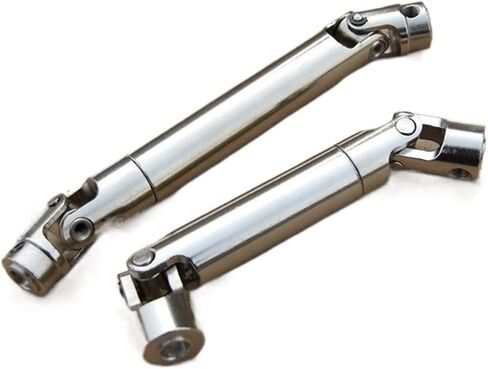 Universal Joints Diameter 12mm Length 81mm to 103mm Container Climbing Shaft Telescopic Drive 1:10 discast car Bike Trial Universal Joint cardan for Connecting Model Cars, Model Ships, Robots, et(4mm in Saudi Arabia