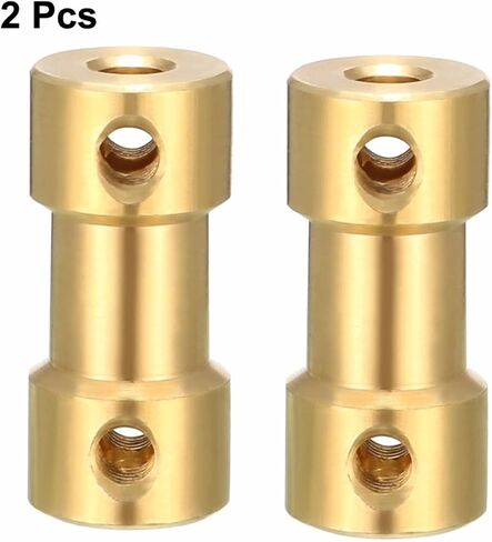 Universal Joints 2PCS M3 Thread 3x3mm Shaft Coupler Connector Adapter Gold Tone for RC Model Motor L20XD9 Airplane Boat Model for Connecting Model Cars, Model Ships, Robots, et in Saudi Arabia