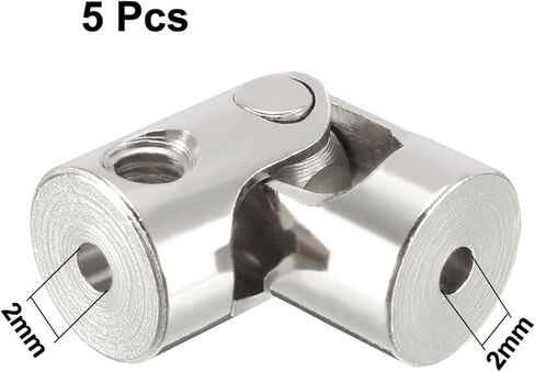 مفاصل عالمية Hotsale 5pcs 2-2.3mm Cardan Coldan Coint Gimbal Coints Universal Coint Coint Coint Raining Dailing for Toy Model DIY Motor لتوصيل السيارات النموذجية ، والسفن النموذجية ، والروبوتات ، و ET (2mm إلى 2mm) in Saudi Arabia