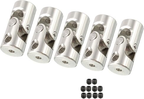 مفاصل عالمية Hotsale 5pcs 2-2.3mm Cardan Coldan Coint Gimbal Coints Universal Coint Coint Coint Raining Dailing for Toy Model DIY Motor لتوصيل السيارات النموذجية ، والسفن النموذجية ، والروبوتات ، و ET (2mm إلى 2mm) in Saudi Arabia