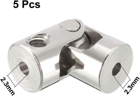 المفاصل العالمية 5pcs 2-2.3mm قارب Cardan Coint Coint Gimbal Couplings اقتران عمود مقرنة مفصل عالمي لنموذج لعبة DIY لربط السيارات النموذجية ، والسفن النموذجية ، والروبوتات ، ET (2mm إلى 2.3 مم) in Saudi Arabia