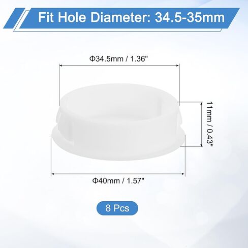 Uxcell 6pcs 42mm (1-5/8 ") مقابس ثقب من النايلون ، لوحة فلاش جولة مستديرة in Saudi Arabia