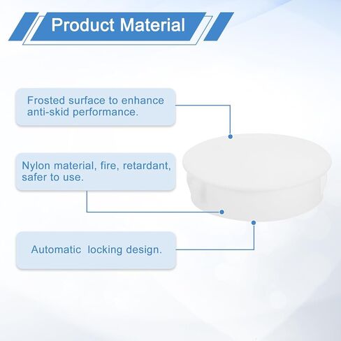 Uxcell 6pcs 42mm (1-5/8 ") مقابس ثقب من النايلون ، لوحة فلاش جولة مستديرة in Saudi Arabia