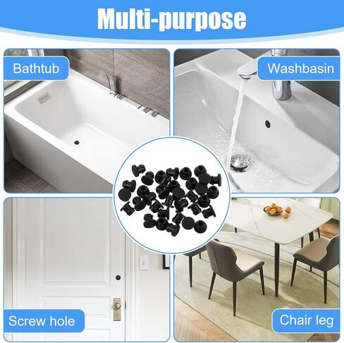 35 Pcs Rubber Plugs Silicone Plugs Snap-in Locking Hole Rubber Panel Seal Cover Black Waterproof Tapered Round Stoppers Button Hole End Covers Soft Flexible Stopper for Kitchen Bulkheads in Kuwait