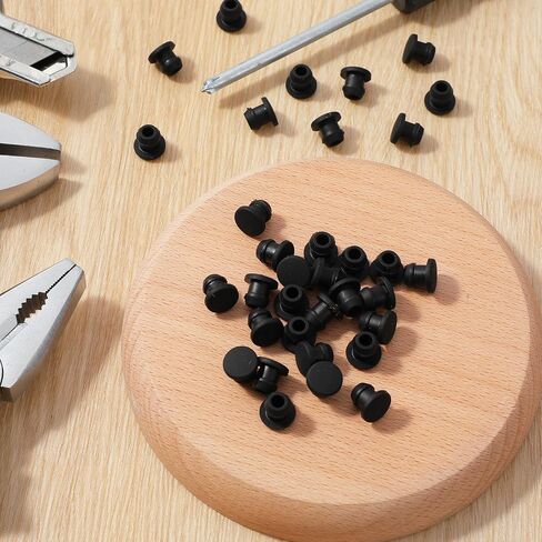 35 Pcs Rubber Plugs Silicone Plugs Snap-in Locking Hole Rubber Panel Seal Cover Black Waterproof Tapered Round Stoppers Button Hole End Covers Soft Flexible Stopper for Kitchen Bulkheads in Kuwait