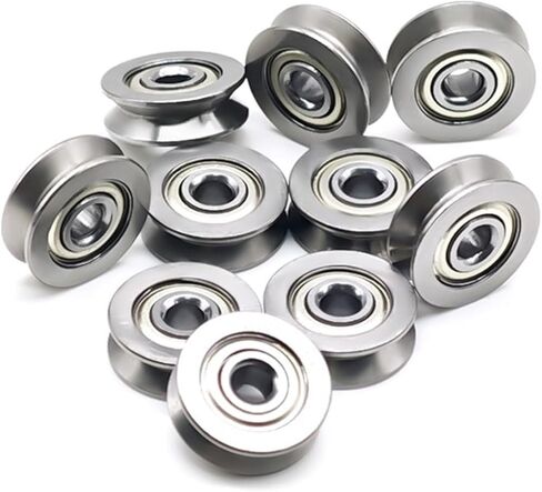 4Pcs V623ZZ 3X12X4mm Stainless Steel Roller Bearing Guide Rail Pulley V-Shaped Bearing in Saudi Arabia