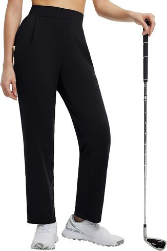 baleaf Women's Golf Pants Fleece Lined Winter Pockets High Waisted Straight Leg Travel Work in Saudi Arabia