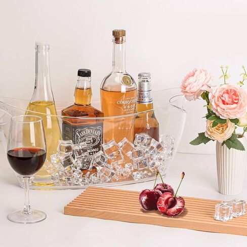 مجموعة دلو ثلج صافية-6L Beverage Tub & Champagne ، مثالية لمستلزمات بار Mimosa ، دلو الثلج للحفلات ، والأحداث in Kuwait