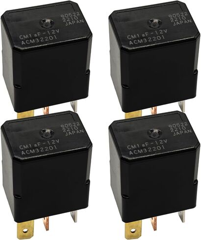 Relay CM1af-12V ACM32201 (Pack of 4) - SPST 12VDC 4-Pin Automotive Micro Relay, OEM Replacement for ACM33221 - Easy Installation in Saudi Arabia