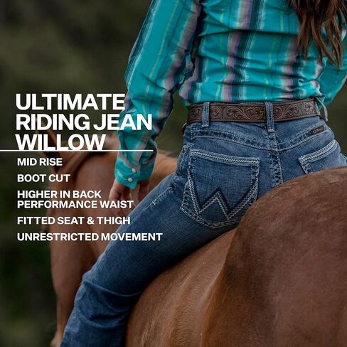 Wrangler Willow Willow Mid Rise Performance Boot Boot Cut Ultimate Riding Jean ، Sophia ، 29-32 in Saudi Arabia
