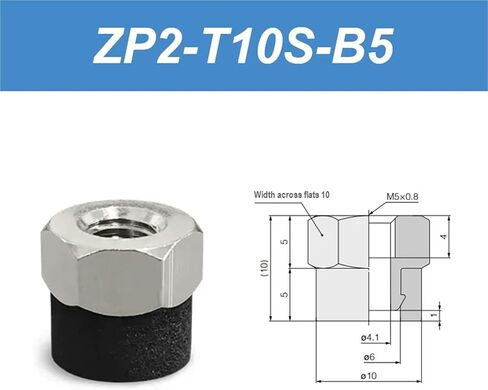 ZP2 Sponge Vacuum Pad, ZP2-T04S-A3 Zp2-T06S-A5 ZP2-T08S-A5 ZP2-T10S-B5 1Pcs(5PCS ZP2-04S) in Saudi Arabia