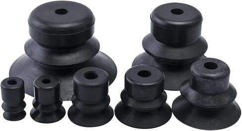 10Pcs Manipulator Accessories Corrugated Suction Cup Suction Cup Diameter 10/15/20/25/30/40/50mm Pneumatic Accessories VP-B(VP10B,Black Nitrile Rubber) in Saudi Arabia