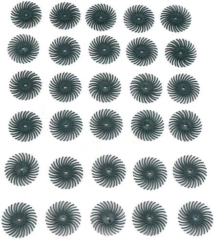 30Pcs 1 inch Bristle Disc Kit with 3Pcs 2.35mm / 3mm Shank Mandrels for Rotary Tools,25mm Detail Abrasive Wheel Radial Bristle Buffing Wheel for Jewelry Wood Metal Polishing 80 Grit in Kuwait