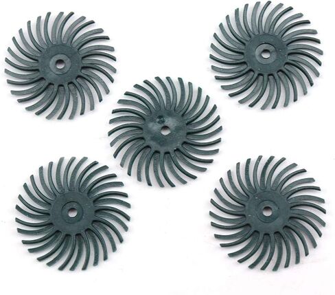 30Pcs 1 inch Bristle Disc Kit with 3Pcs 2.35mm / 3mm Shank Mandrels for Rotary Tools,25mm Detail Abrasive Wheel Radial Bristle Buffing Wheel for Jewelry Wood Metal Polishing 80 Grit in Kuwait
