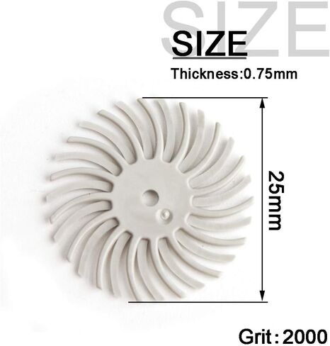 30Pcs 1 inch Bristle Disc Kit with 3Pcs 2.35mm / 3mm Shank Mandrels for Rotary Tools,25mm Detail Abrasive Wheel Radial Bristle Buffing Wheel for Jewelry Wood Metal Polishing 80 Grit in Kuwait