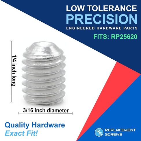 ReplacementScrews Set Screws Compatible with Delta RP25620 (Faucet Handle Assembly Screws) 1/4 inch Long Stainless Steel Precision Set Screws (Pack of 2) in Saudi Arabia