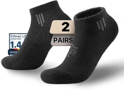 Alpaca Wool Ankle Socks 2 pairs Men&Women Summer Midweight Socks Moisture Wicking Cushion Anti-blister in Kuwait