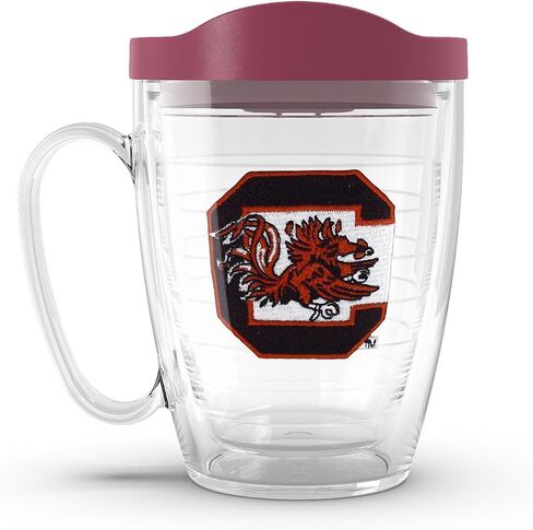 Tervis South Carolina Gamecocks - Primary Logo Made in USA Double Walled Insulated Tumbler Travel Cup Keeps Drinks Cold & Hot, 16oz Mug with Handle, Classic in Saudi Arabia