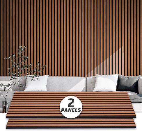 ألواح الجدران لديكور الجدار الداخلي 2 حزمة 48 × 24 بوصة ، ألواح خشبية تلفزيون تليفزيون ديكور ألواح صوتية مزخرفة تمتص صوت ، ألواح الخشب إلغاء Wainscoting لغرفة النوم وغرفة المعيشة in Kuwait