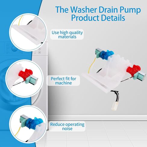 WTW5200VQ2 WTW5310VQ0 RTW4440VQ1 Washer Water Inlet Valve Fit for whirlpool roper WTW5600VQ0 RTW4305VQ1 WTW5300VW2 RTW4440XQ0 ATW4475VQ0 MVWC300VW1 ATW4475XQ0 MVWC500VW1 NTW4500XQ0 ETW4400XQ0 in Saudi Arabia